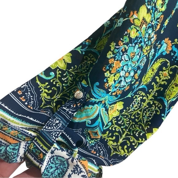 Sami & Jo Navy Lightweight Floral Top - Picture 4 of 9